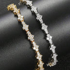 Classic Cluster Tennis Bracelet | White Gold