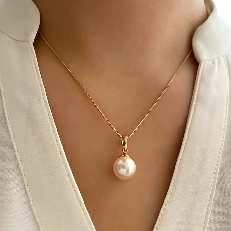 Golden Grace Pearl Jewelry Set | Gold