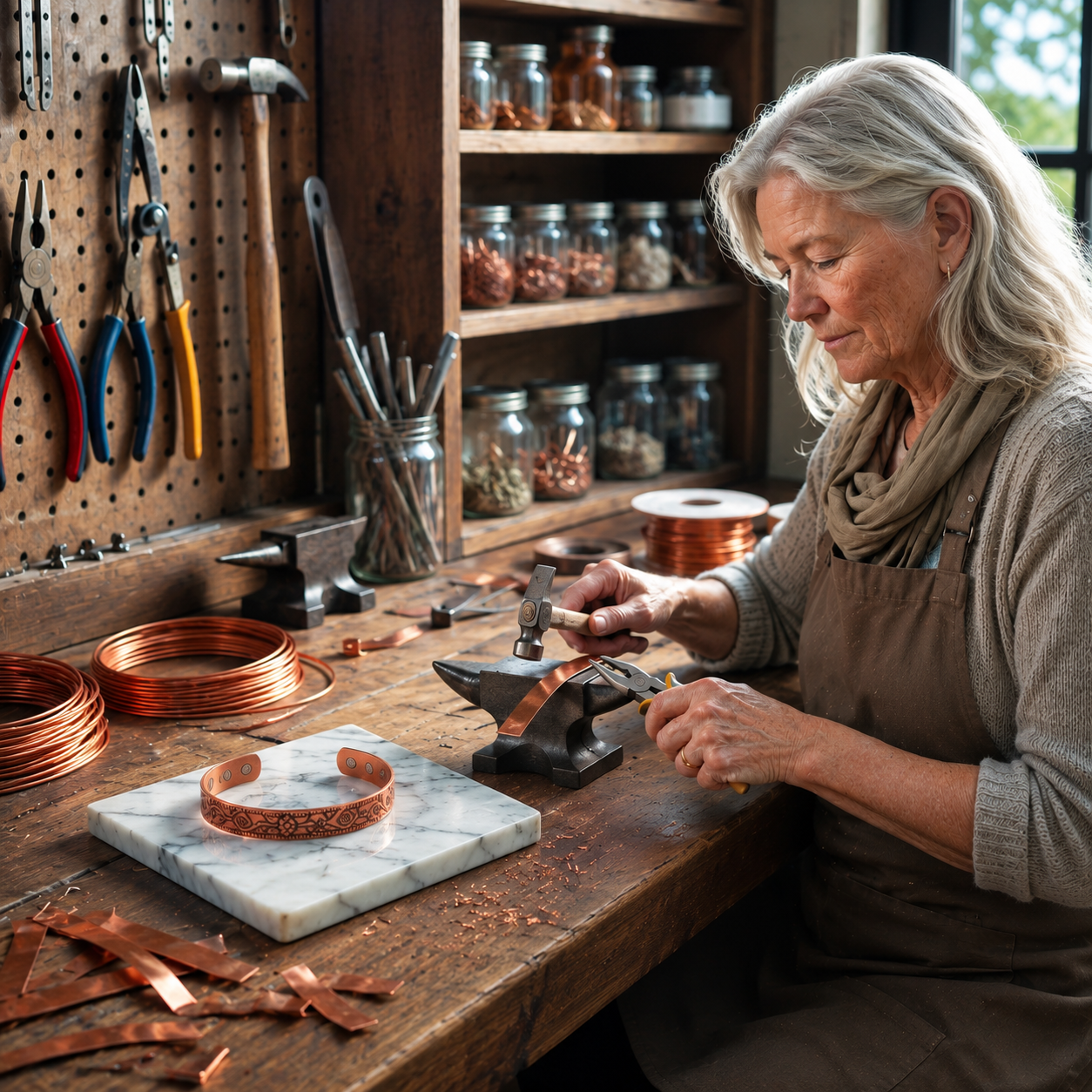 Cora's Shingle Copper Bracelet