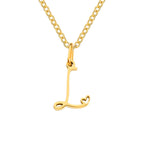 Heart Initial Necklace | Gold