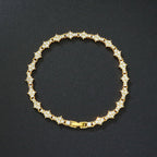 Classic Cluster Tennis Bracelet | White Gold