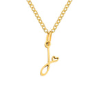Heart Initial Necklace | Gold