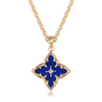 Brown Clover Pendant Necklace | Gold