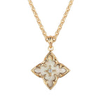 Blue Clover Pendant Necklace | Gold