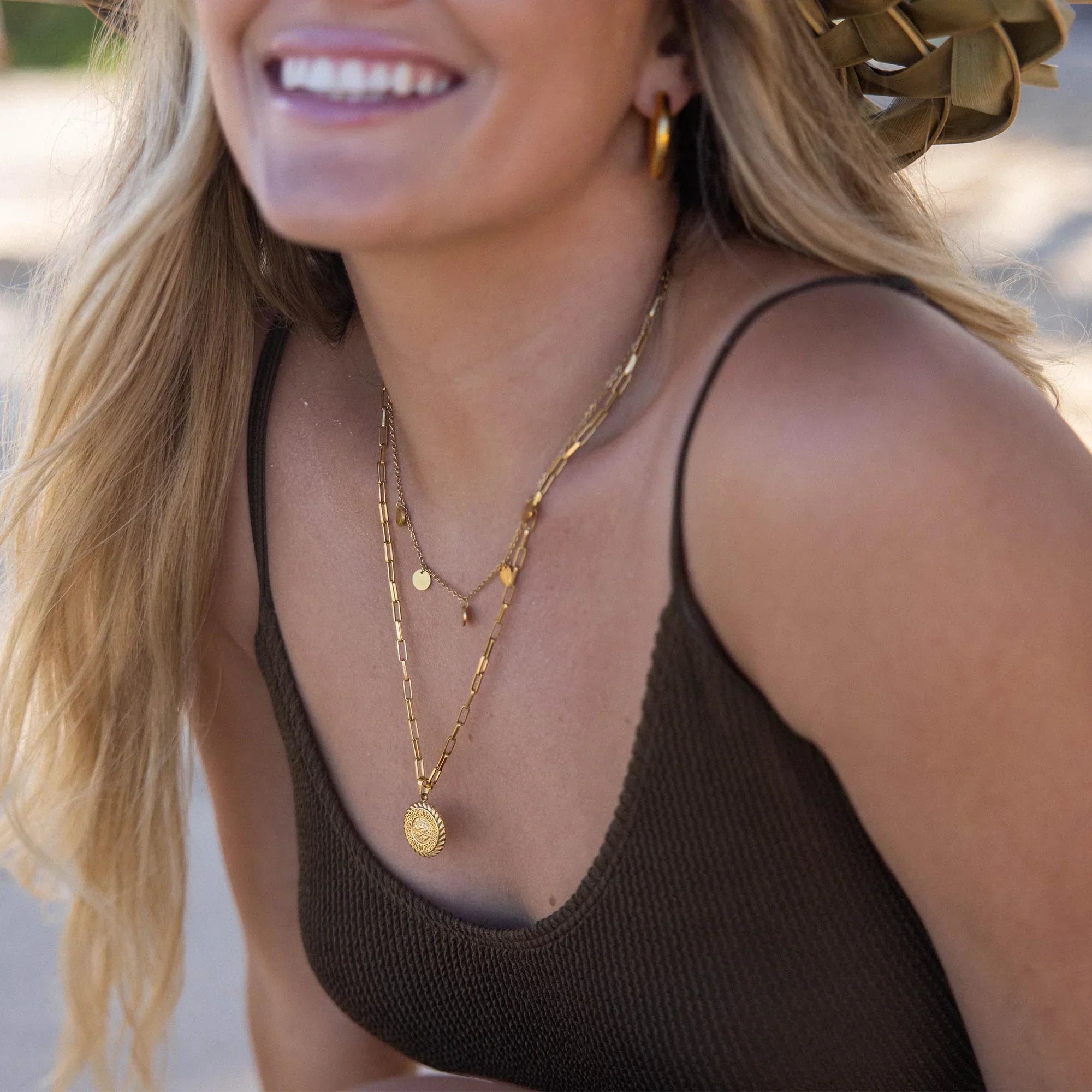 Funky Buddha Necklace | White Gold