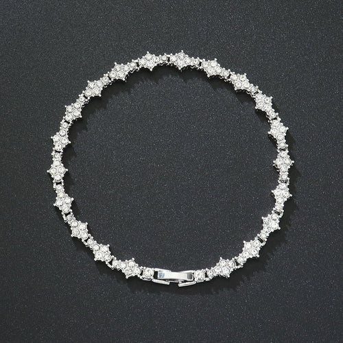 Classic Cluster Tennis Bracelet | Gold