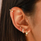 Crystal Cluster Huggies | Gold