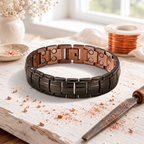 Cora's Obsidian Men's  Copper Bracelet